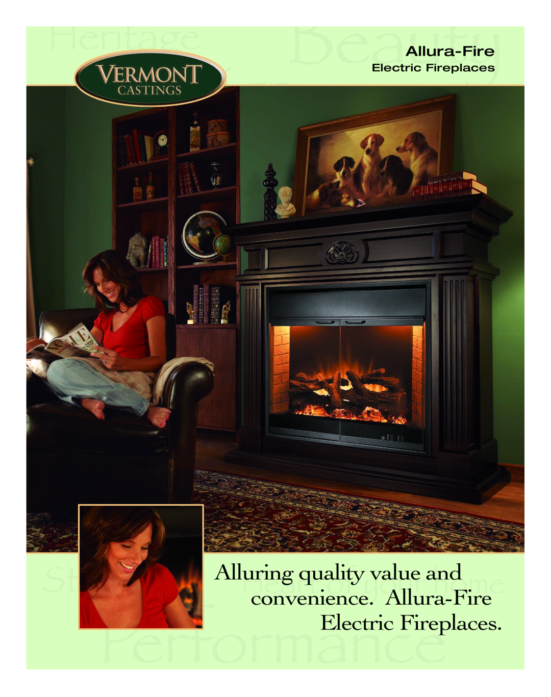 Vermont Casting EF33, EF26, EF36 manual Alluring quality value and, convenience.Allura-Fire, Electric Fireplaces 