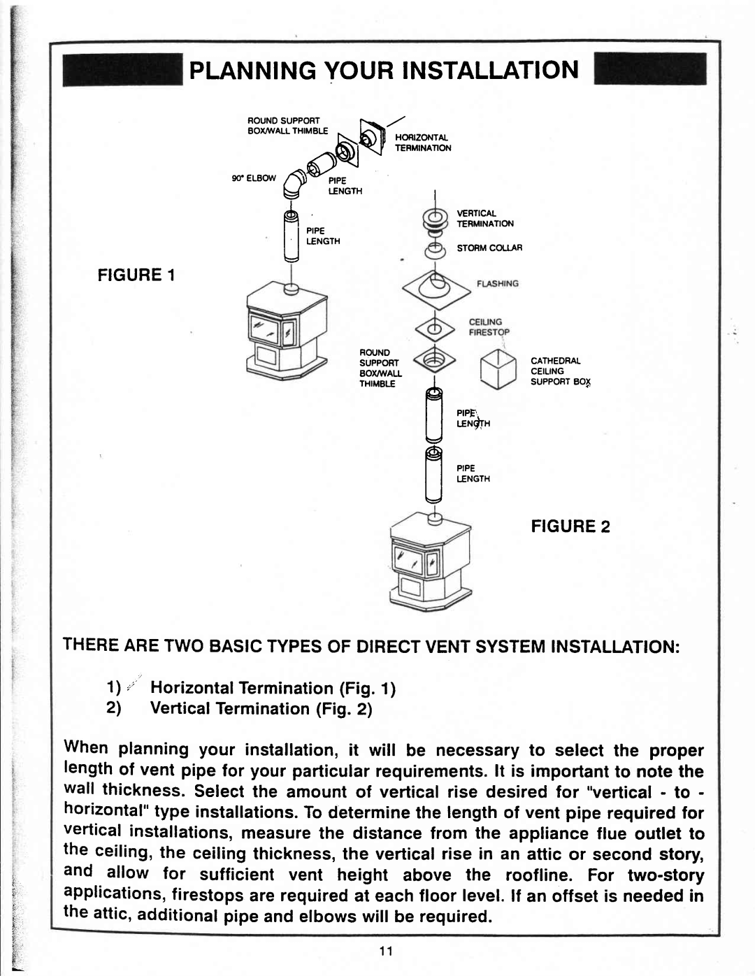 Vermont Casting G600 manual $h*G, Planningyourinstallation 