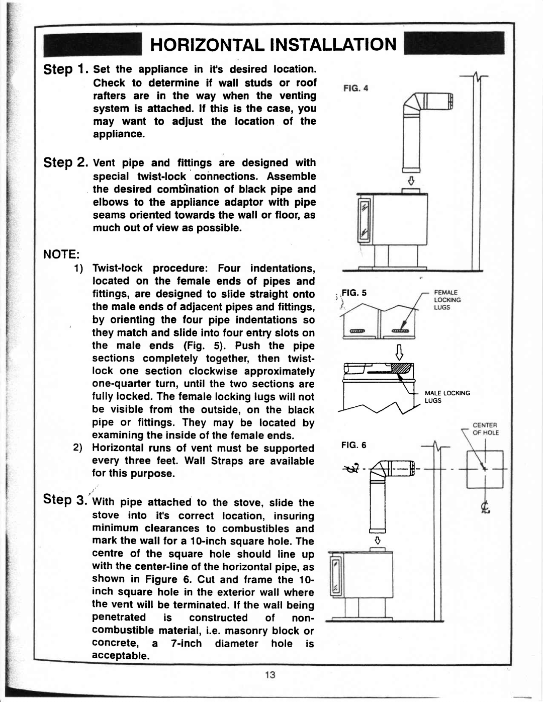 Vermont Casting G600 manual Horizontalinstaliation, Iti 