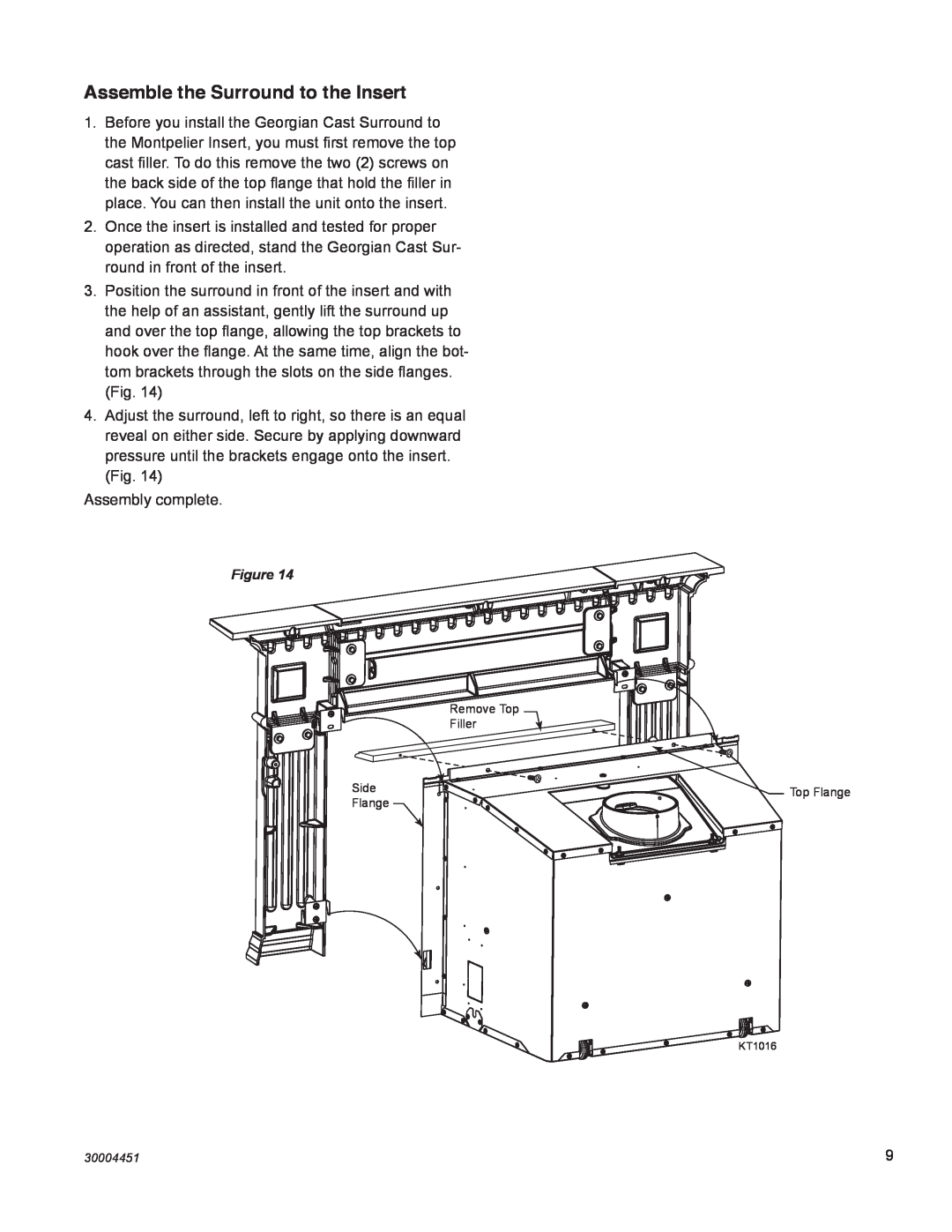 Vermont Casting MEAD3EB, MEAD3CB, MEAD3BS installation instructions Assemble the Surround to the Insert 