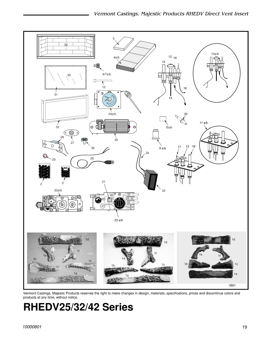 Vermont Casting RHEDV32, RHEDV42 installation instructions RHEDV25/32/42 Series 