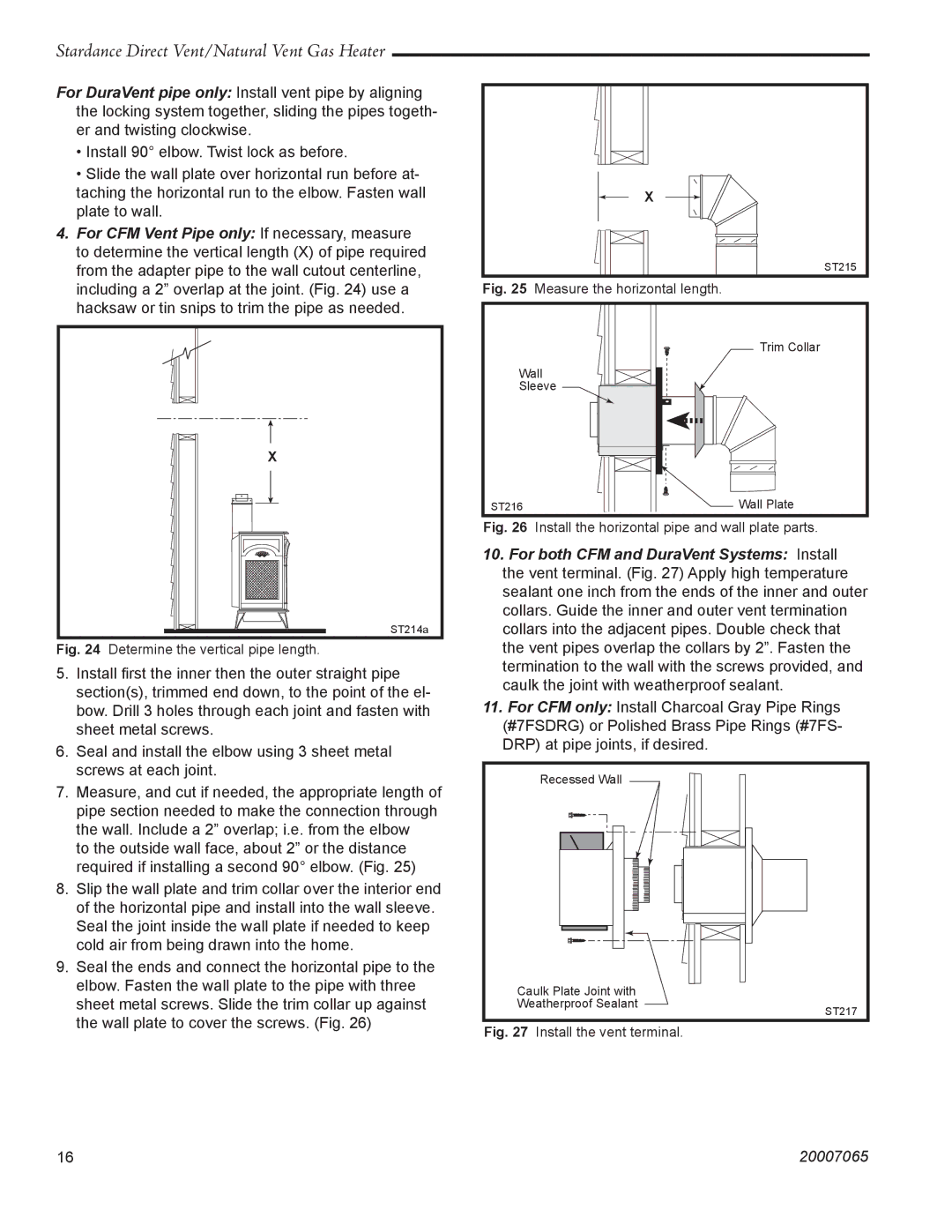 Vermont Casting SDV30 manual Determine the vertical pipe length 