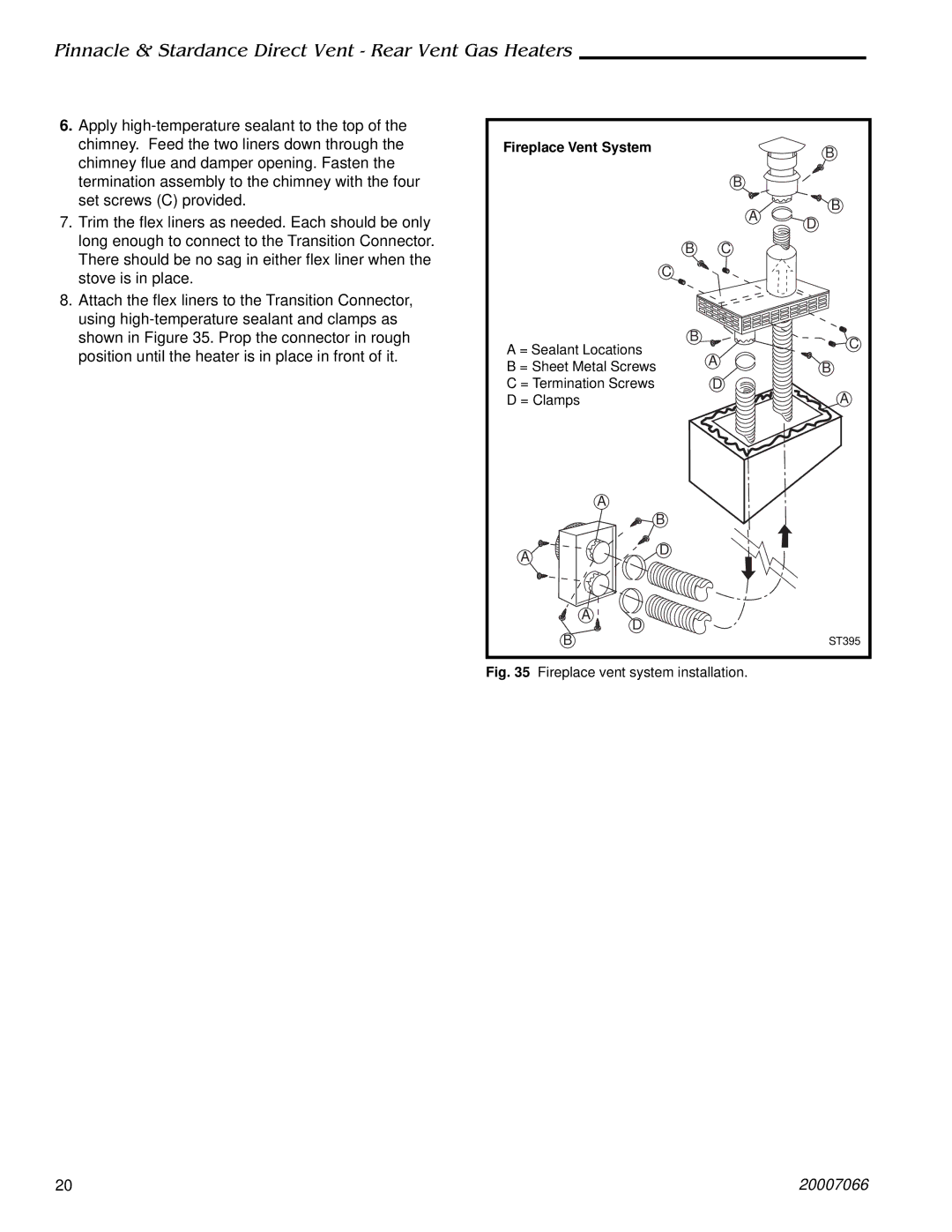 Vermont Casting 3970, SDVR, PDV20: 3920, 4075, 3930, 4070, 3976, 4065, 3960, 3936, 3926, 4080, 3966 manual Fireplace Vent System 