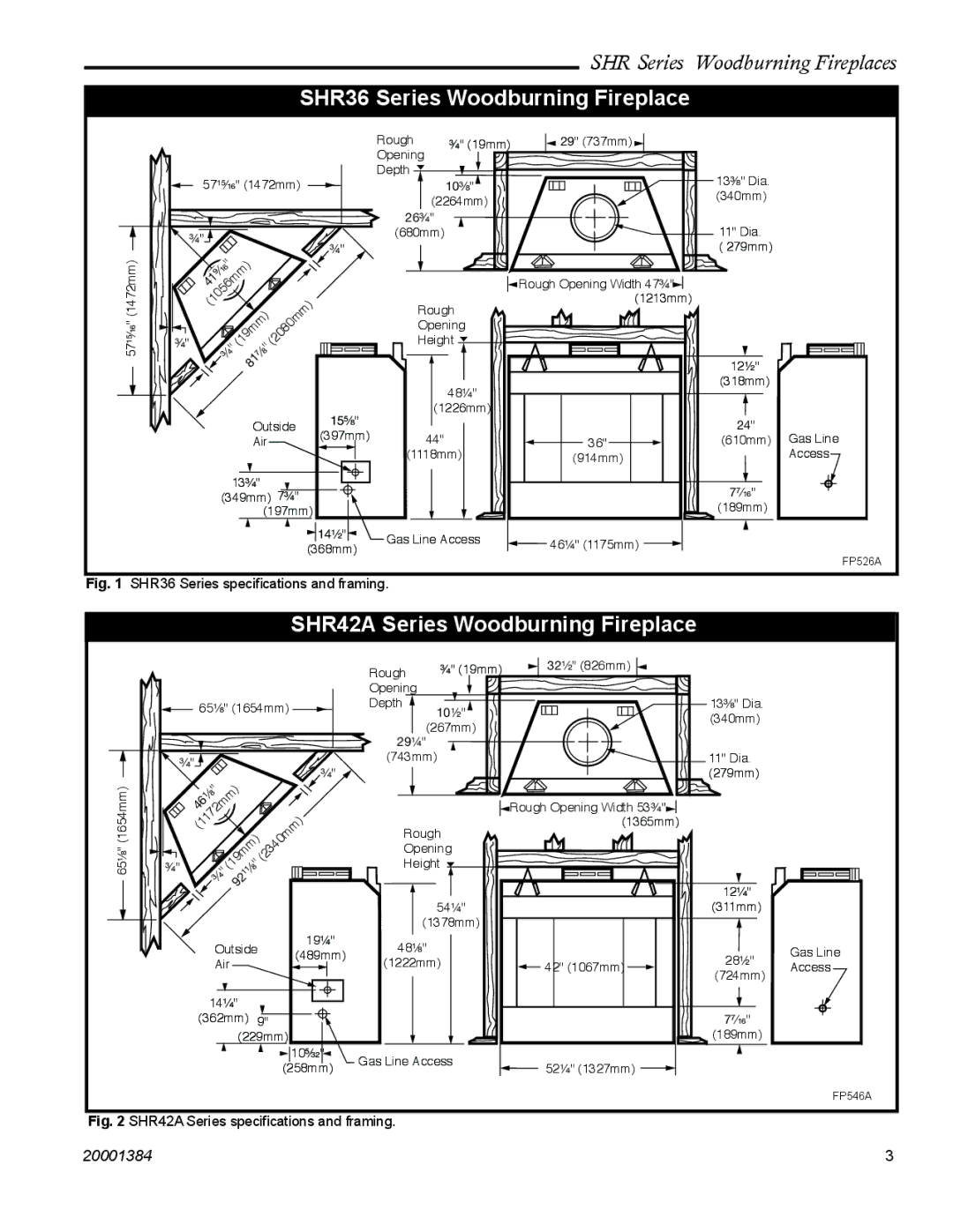 Vermont Casting SHR52, SHR42A, SHR48 manual SHR36 Series Woodburning Fireplace 