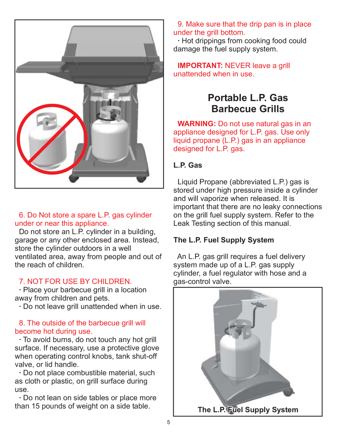 Vermont Casting VC0620P, VC0680P, VC0680N owner manual Portable L.P. Gas Barbecue Grills 