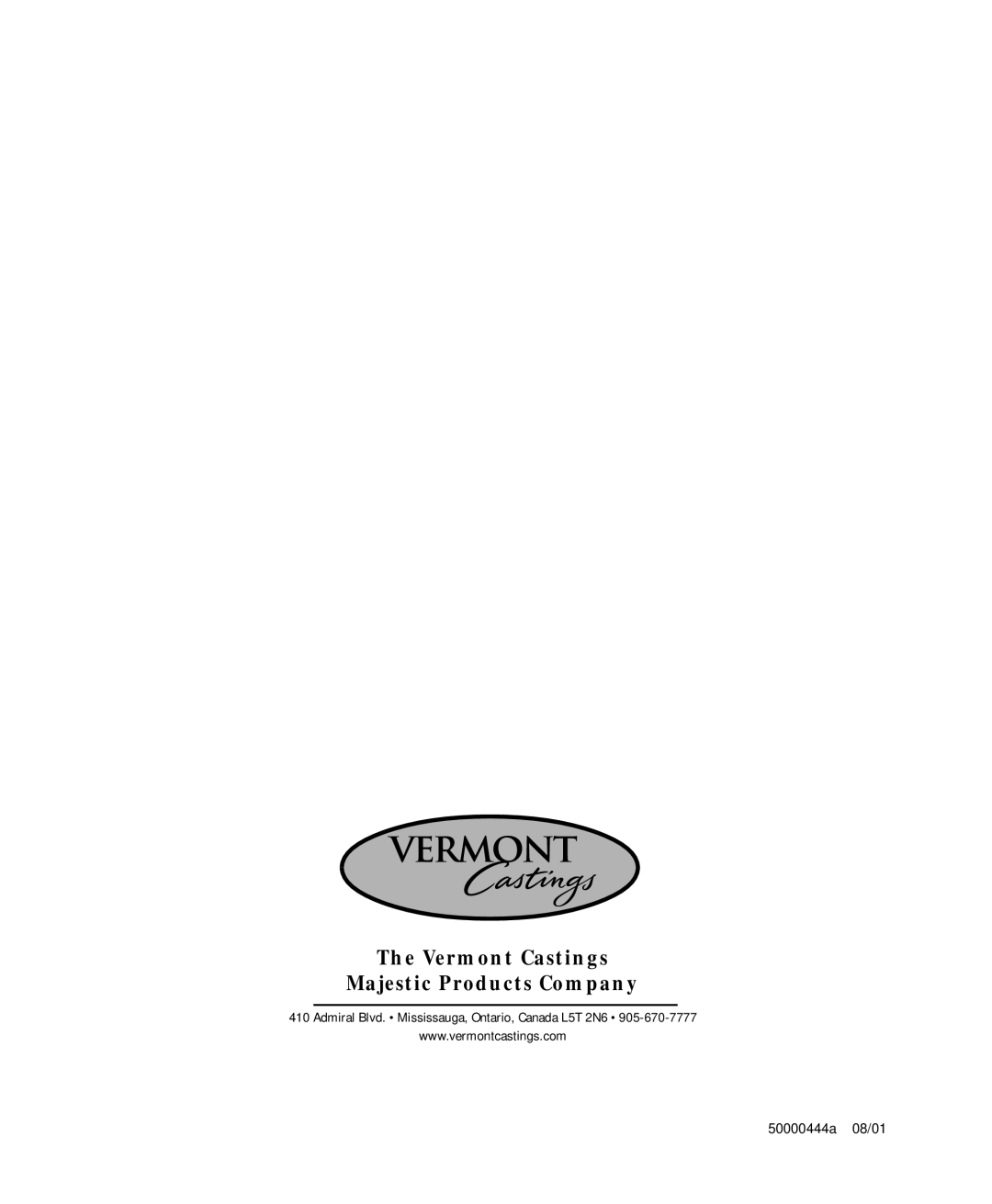 Vermont Casting VC200, VC400 user manual Vermont Castings Majestic Products Company 