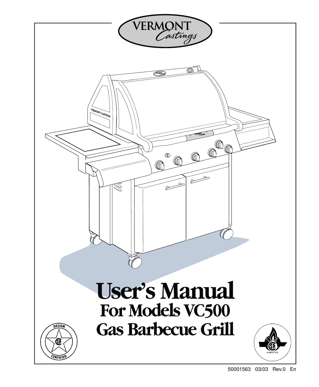 Vermont Casting VC500 user manual User’s Manual 