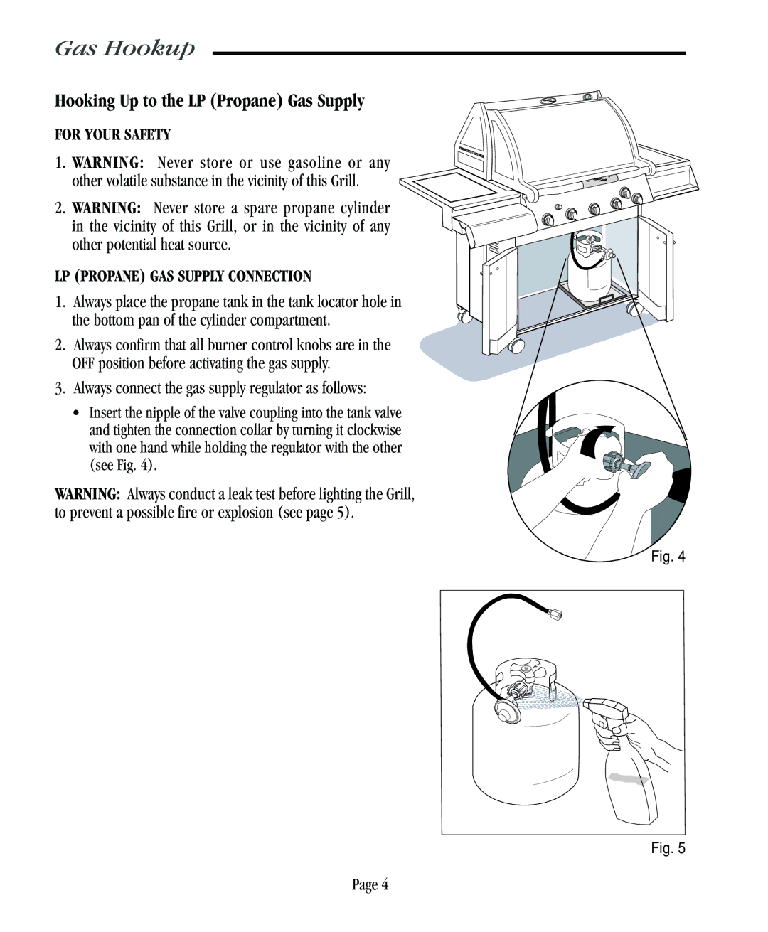 Vermont Casting VC500 user manual Gas Hookup, Hooking Up to the LP Propane Gas Supply 