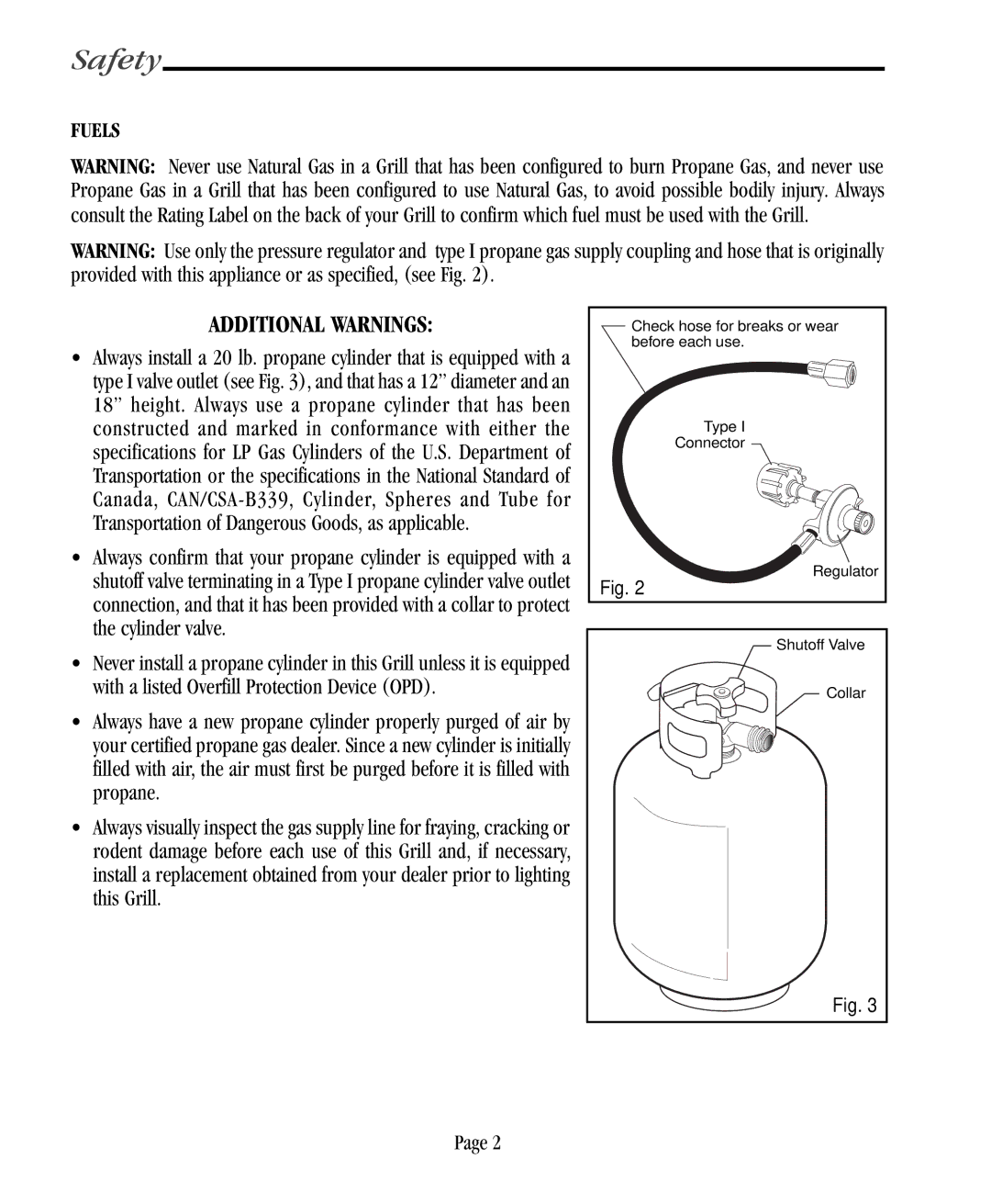 Vermont Casting VC500 user manual Additional Warnings, Fuels 