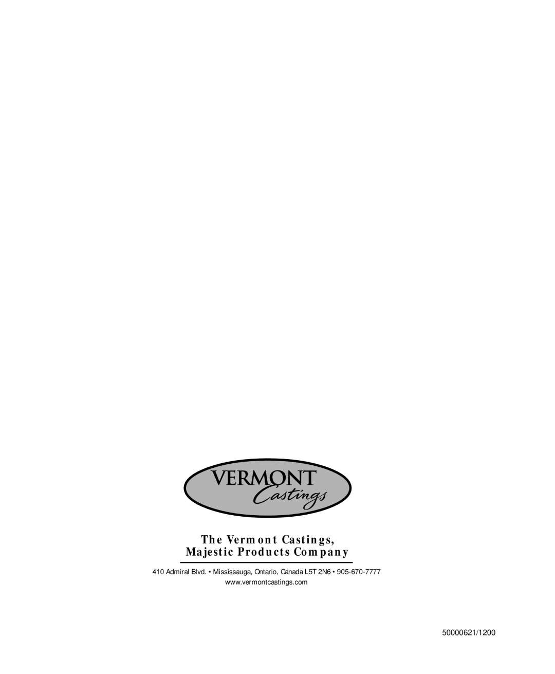 Vermont Casting VC75, VC50 user manual Vermont Castings Majestic Products Company 