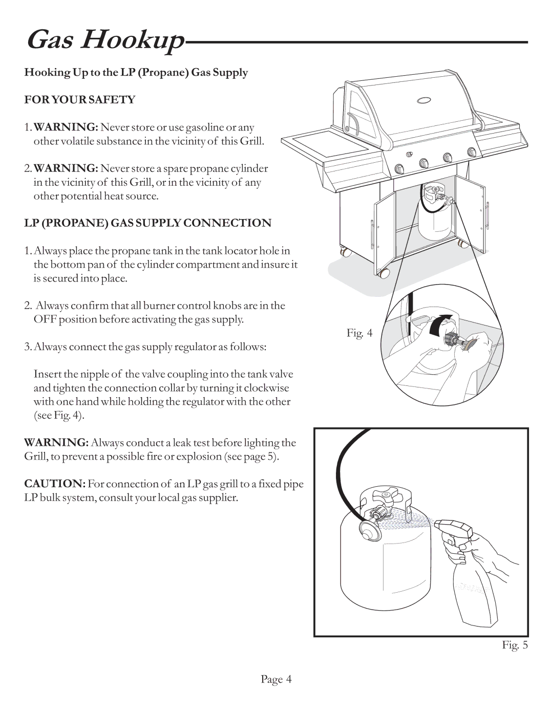 Vermont Casting VCS4017 user manual Gas Hookup, For Your Safety LP Propane GAS Supply Connection 