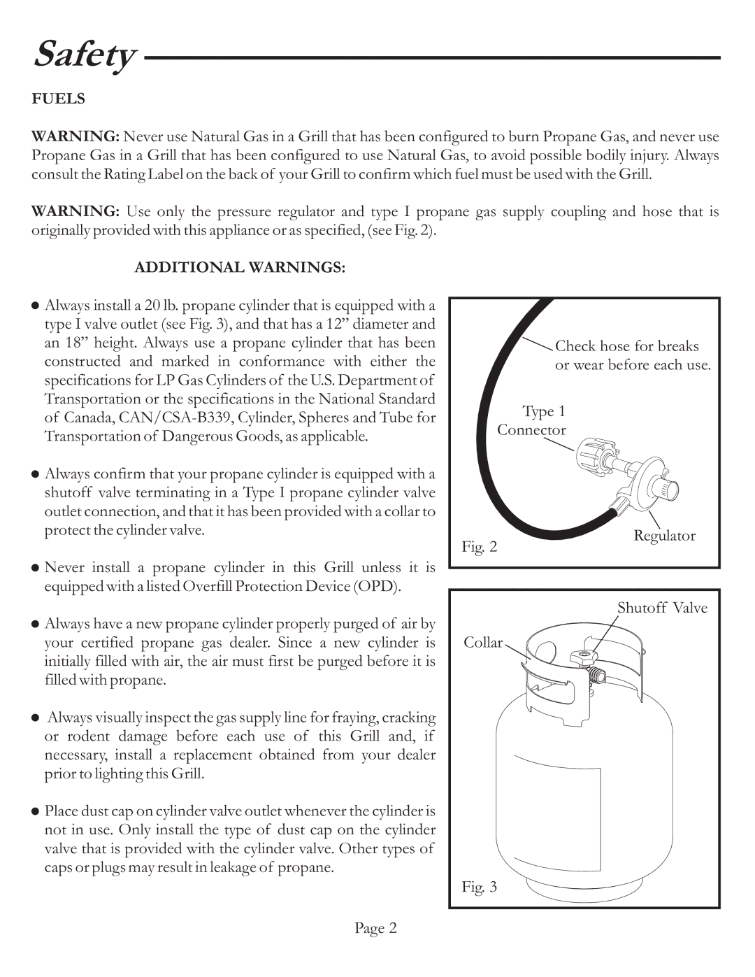 Vermont Casting VCS4027 user manual Fuels Additional Warnings 