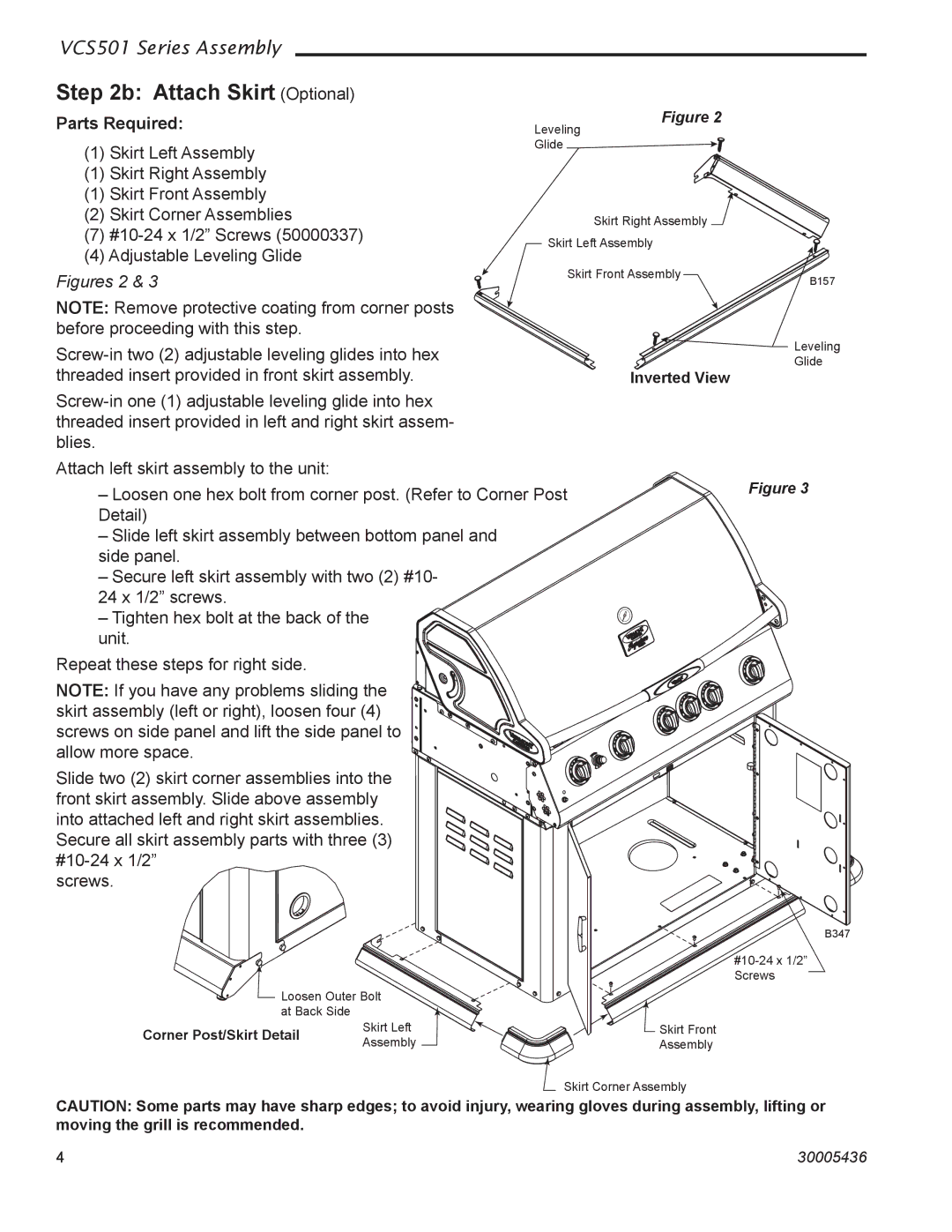 Vermont Casting VCS501 manual Attach Skirt Optional, Figures 2 