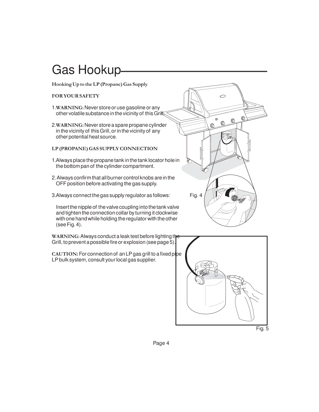 Vermont Casting VCS6006 G, VCS50 6 user manual Gas Hookup, Hooking Up to the LP Propane Gas Supply 