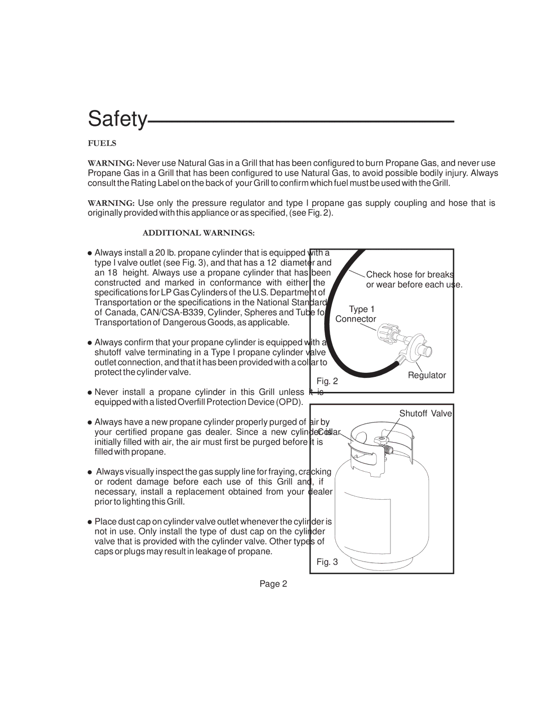 Vermont Casting VCS6006 G, VCS50 6 user manual Fuels Additional Warnings 