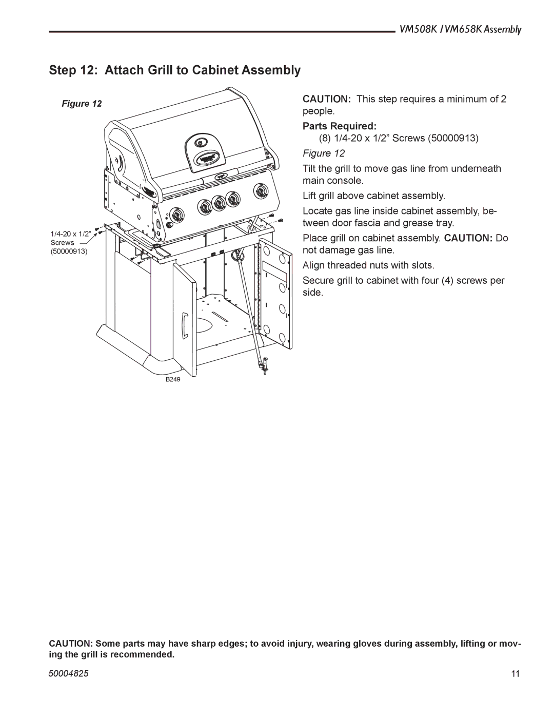 Vermont Casting VM508K warranty Attach Grill to Cabinet Assembly 