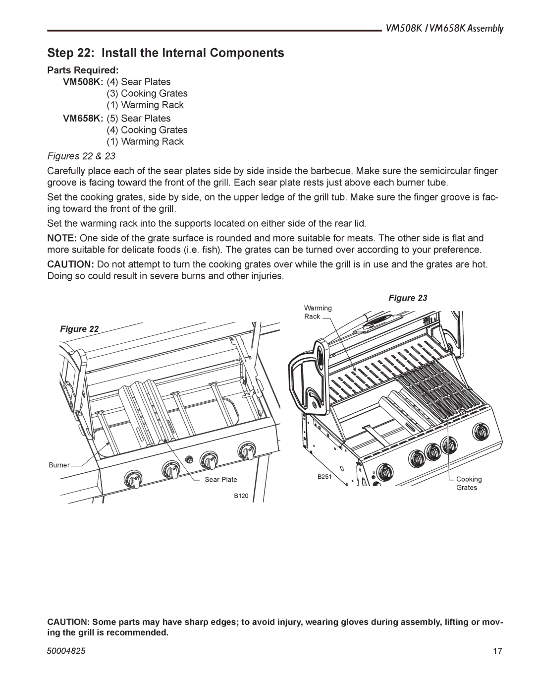 Vermont Casting VM508K warranty Install the Internal Components, Figures 22 