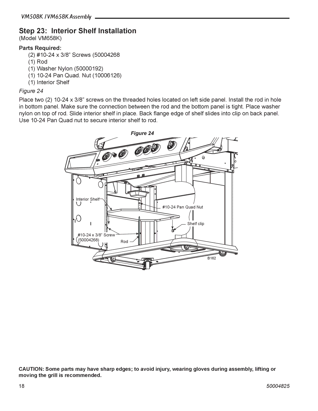 Vermont Casting VM508K warranty Interior Shelf Installation 