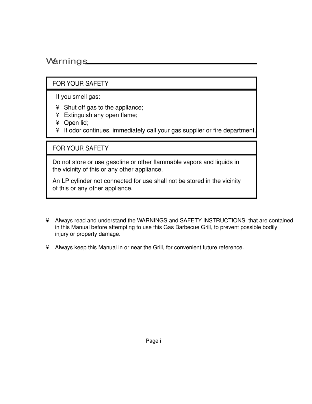 Vermont Casting VM450, VM750, VM600, VM400 user manual For Your Safety 