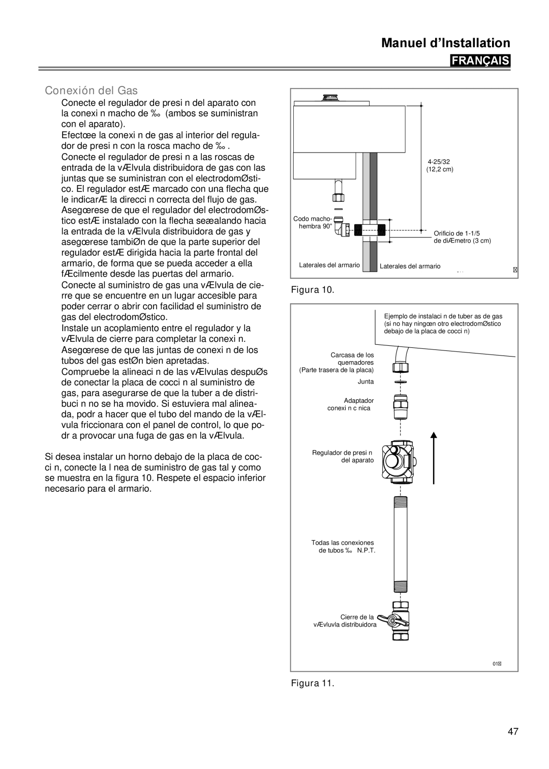 Verona VECTGV304SS, VECTGV365SS manual Conexión del Gas, Figura 