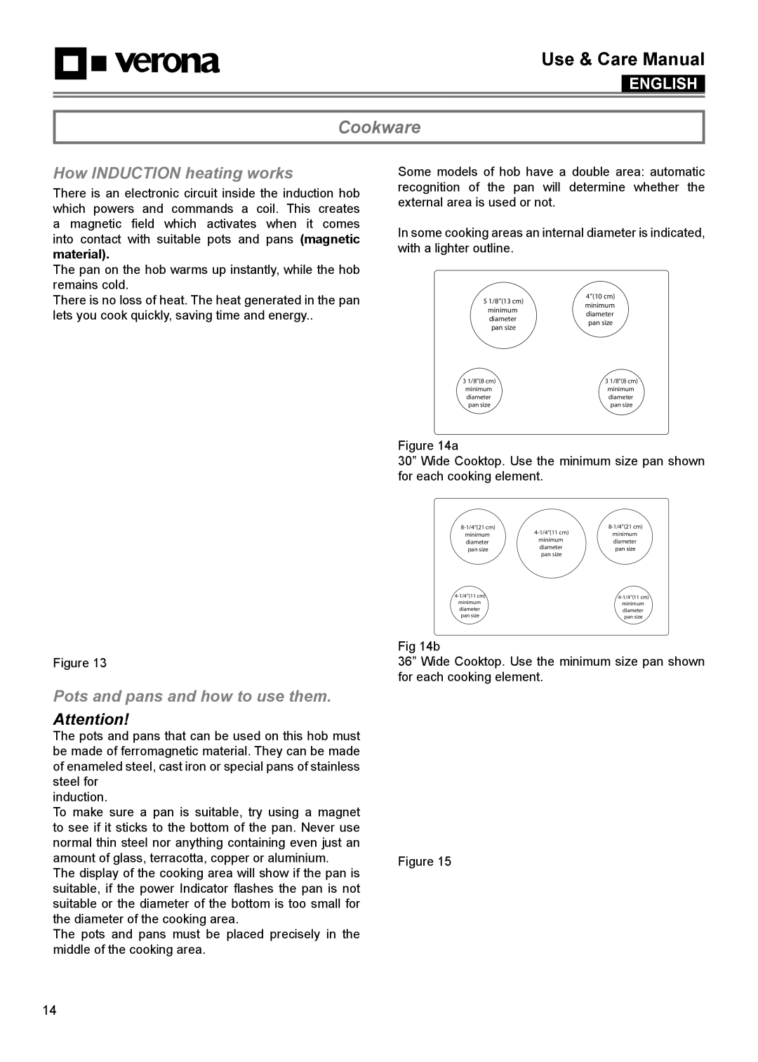 Verona VECTIM304, VECTIM365 manual Cookware, How Induction heating works, Pots and pans and how to use them 