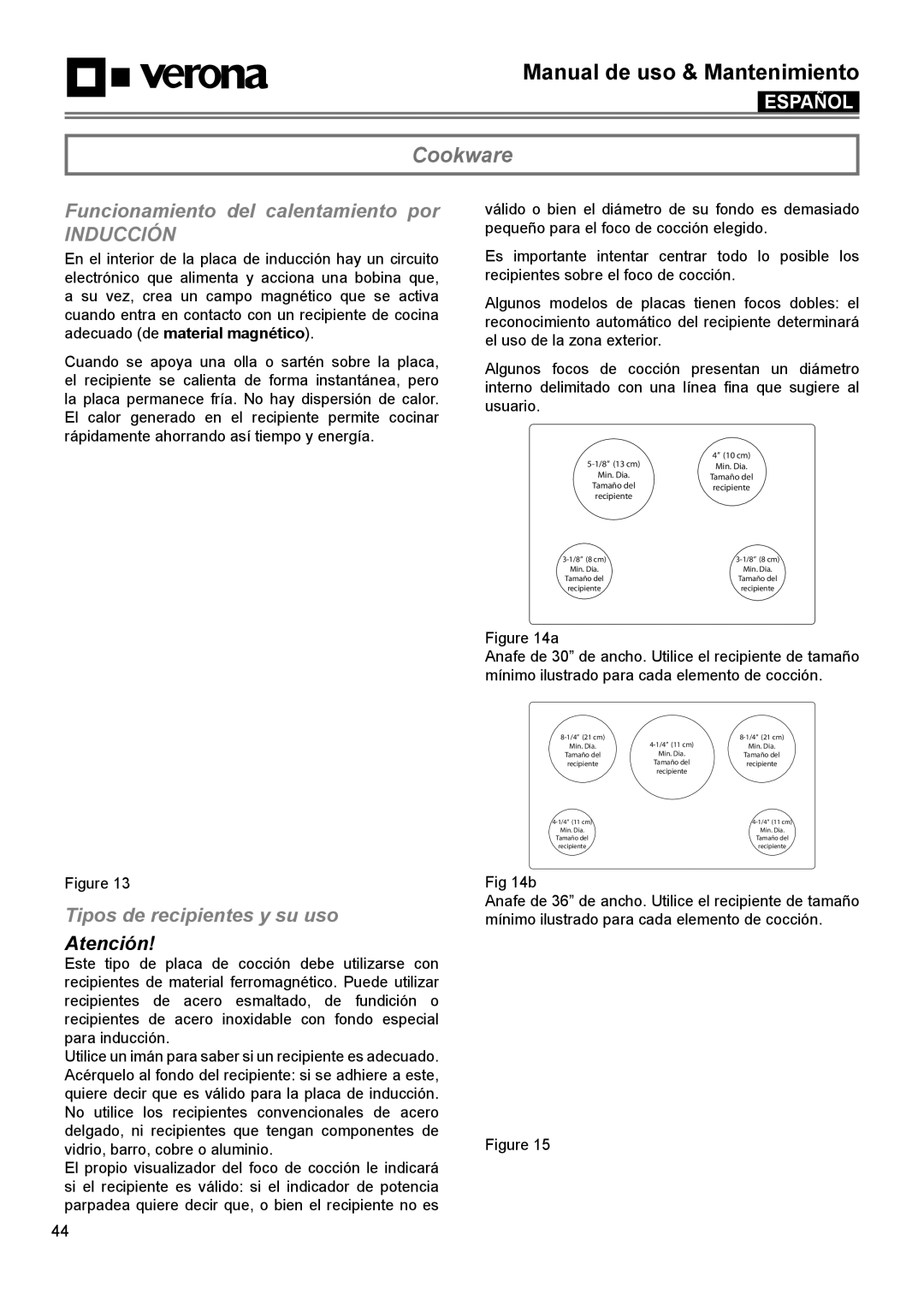 Verona VECTIM304, VECTIM365 manual Funcionamiento del calentamiento por, Tipos de recipientes y su uso 