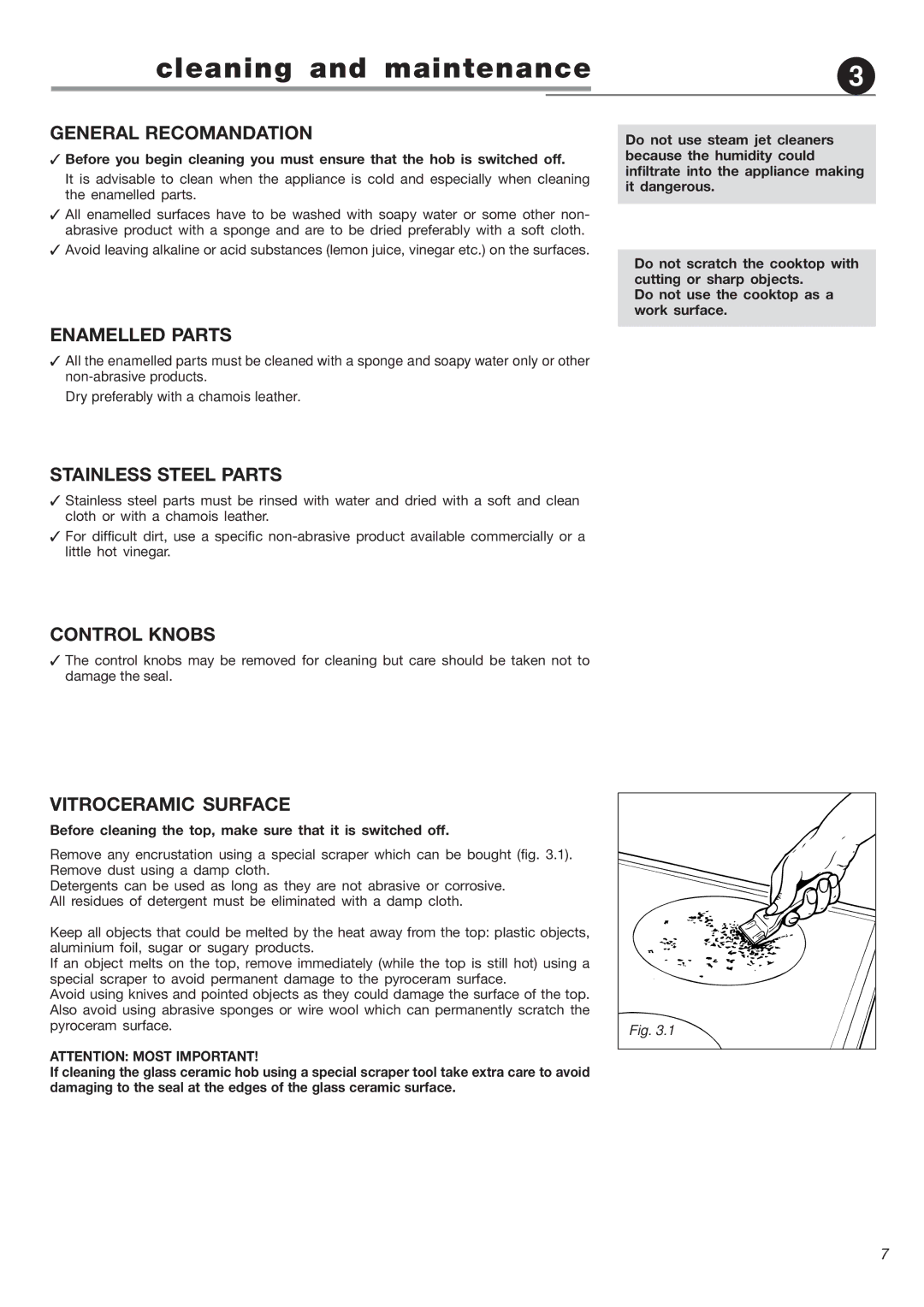 Verona VEECT212F operating instructions Cleaning and maintenance 