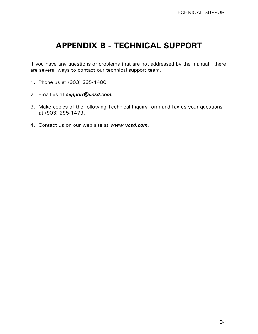 Vertex Standard 7133B, 7122B manual Appendix B Technical Support 