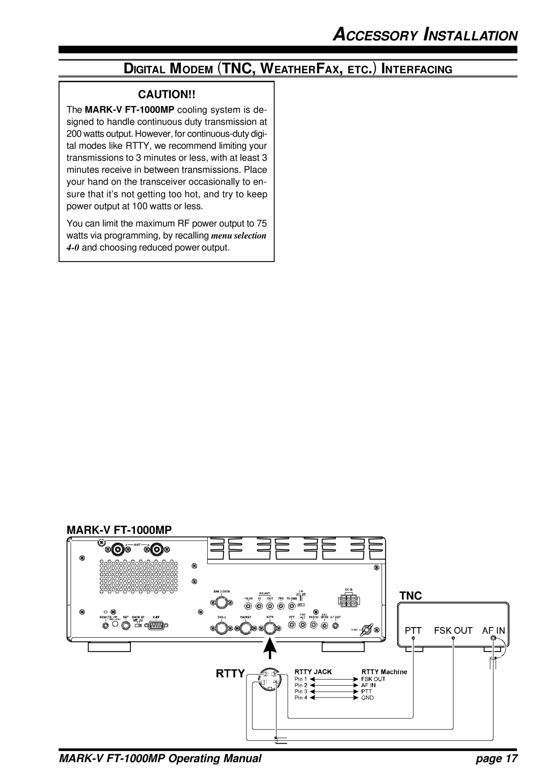 Vertex Standard FT-1000MP manual Accessory Installation 