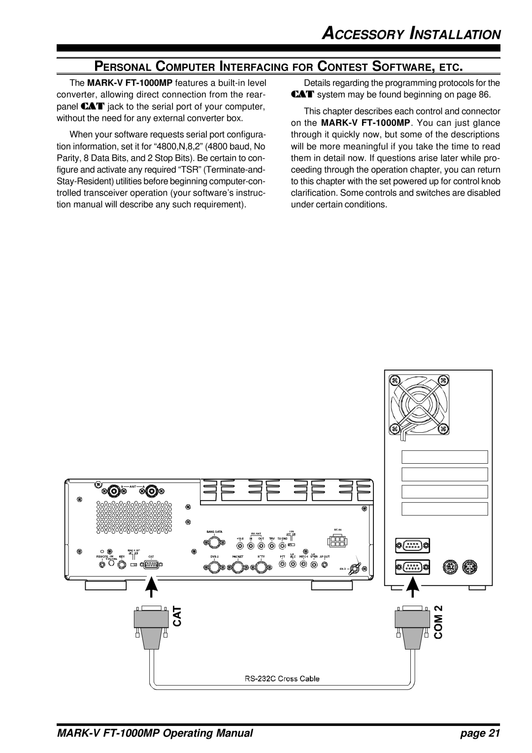 Vertex Standard FT-1000MP manual Personal Computer Interfacing for Contest SOFTWARE, ETC 