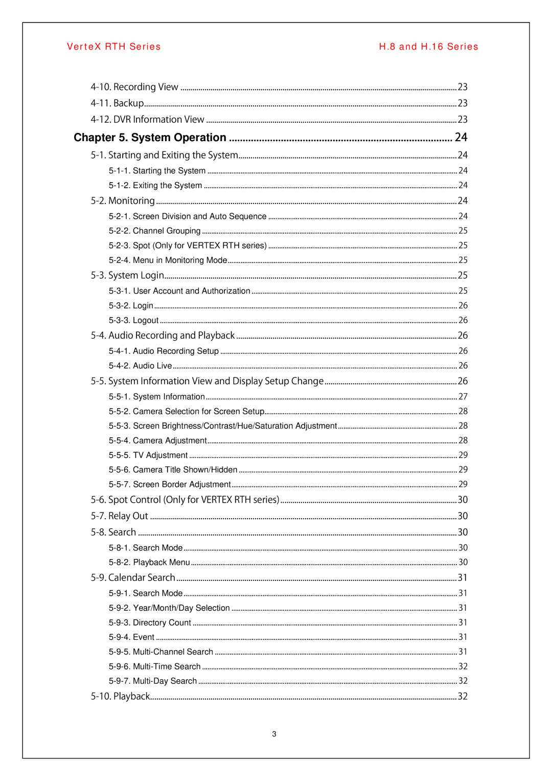 Vertex Standard H.8, H.16 manual System Operation, Starting and Exiting the System 