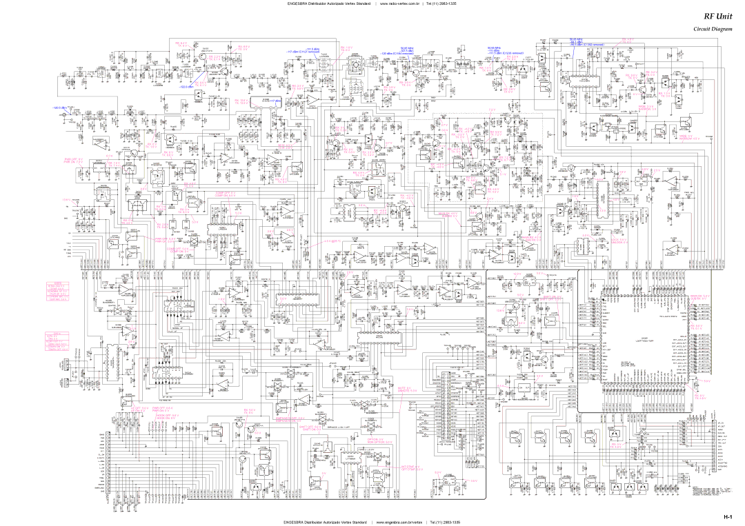 Vertex Standard VX-4200 service manual RF Unit, Circuit Diagram 