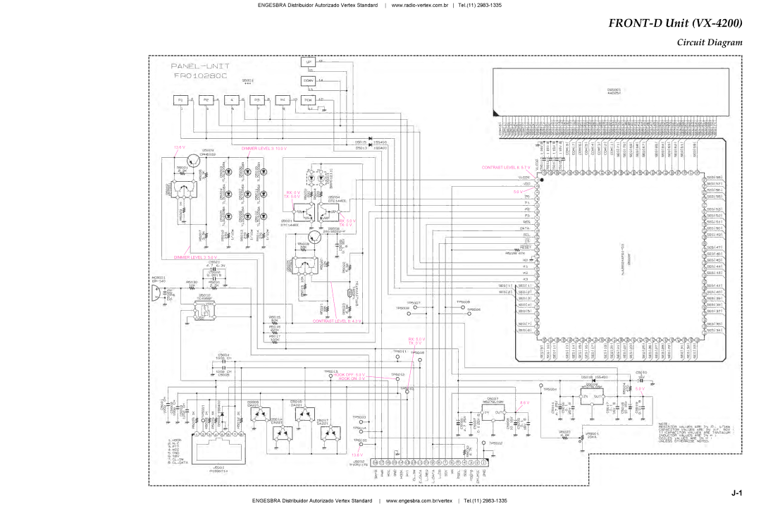 Vertex Standard VX-4200 service manual FRONT-D Unit 