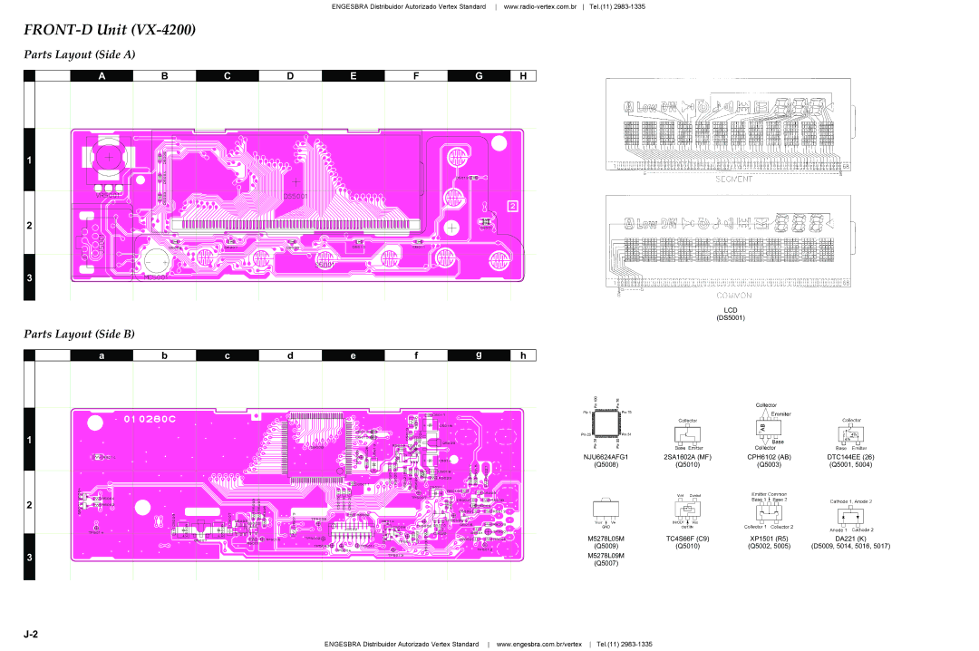 Vertex Standard VX-4200 service manual Lcd 