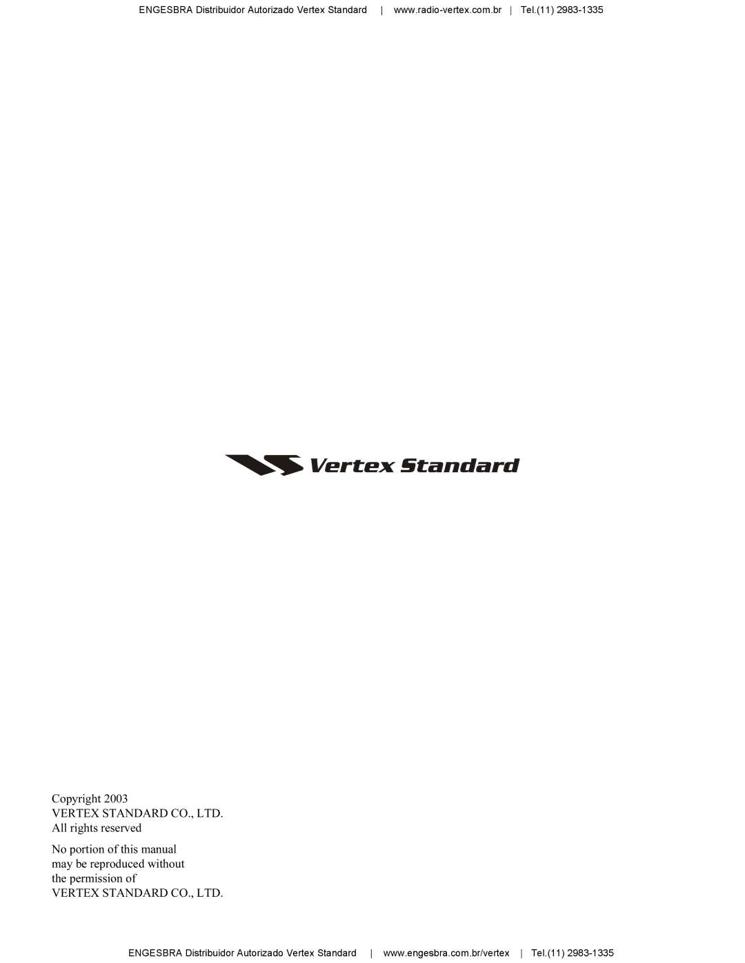 Vertex Standard VX-4200 service manual 