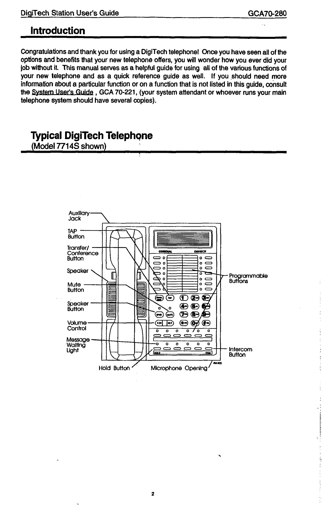 Vertical Communications 7714s, 7714X manual Introduction, Typical DigiTech 