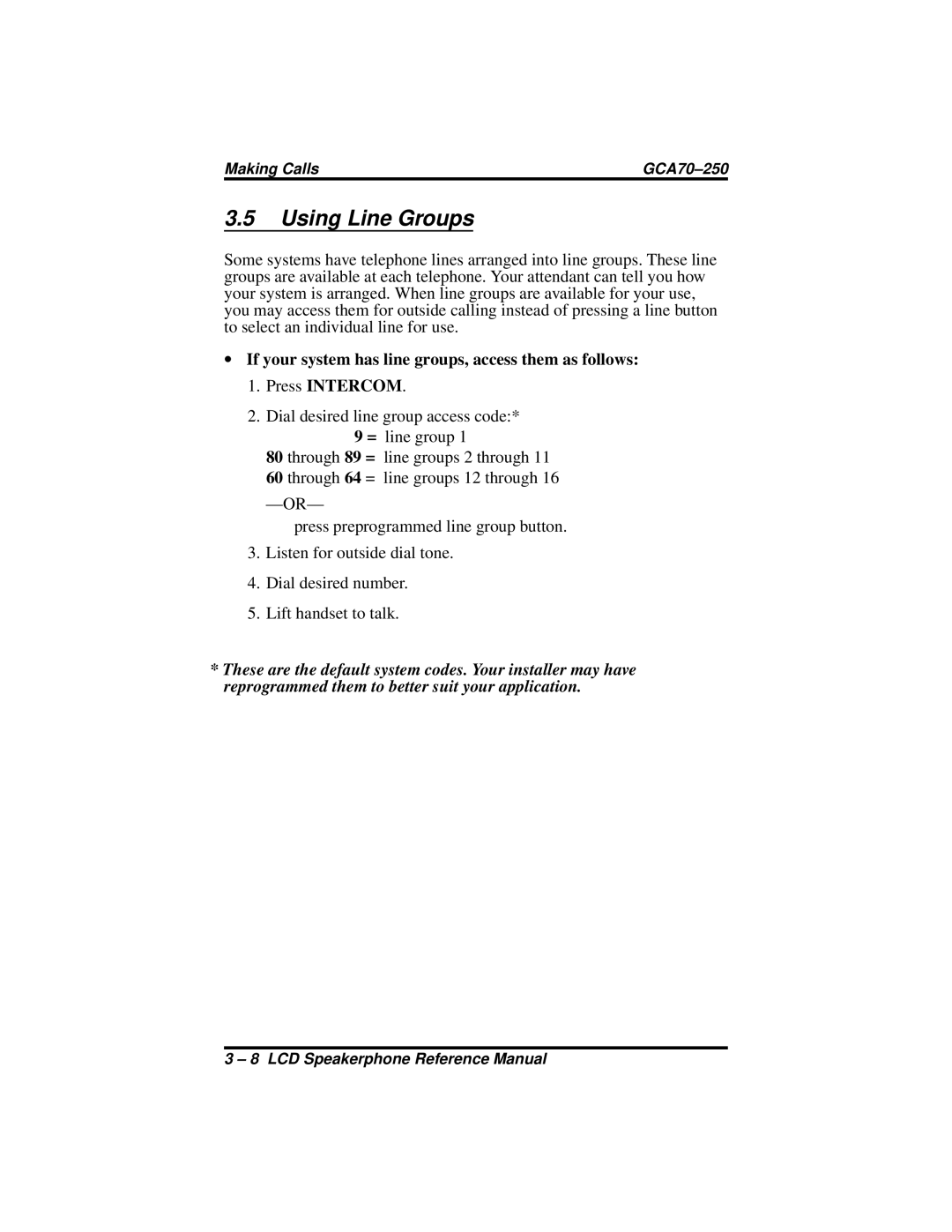 Vertical Communications 8312S, 8324S, 8324F manual Using Line Groups 