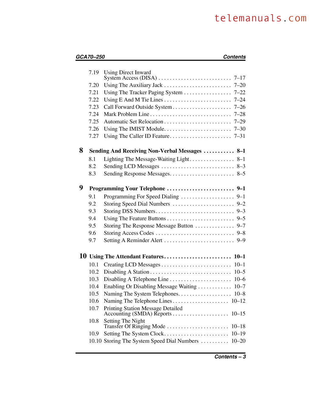 Vertical Communications 8324F, 8312S, 8324S manual Programming Your Telephone, 10-1 