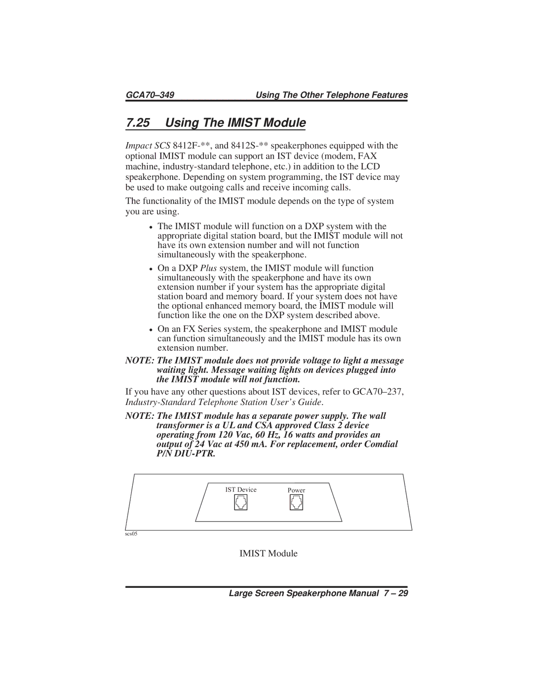 Vertical Communications 8412F, 8412S manual Using The Imist Module 