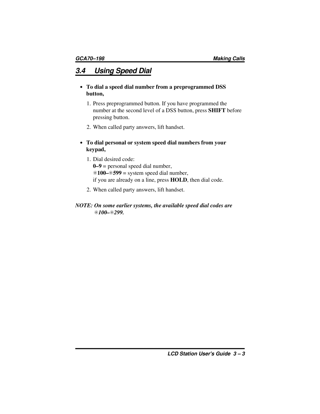 Vertical Communications and FX Series manual Using Speed Dial 