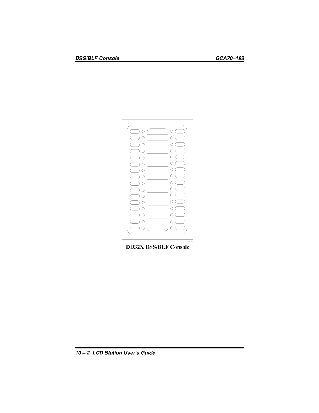 Vertical Communications and FX Series manual DD32X DSS/BLF Console 