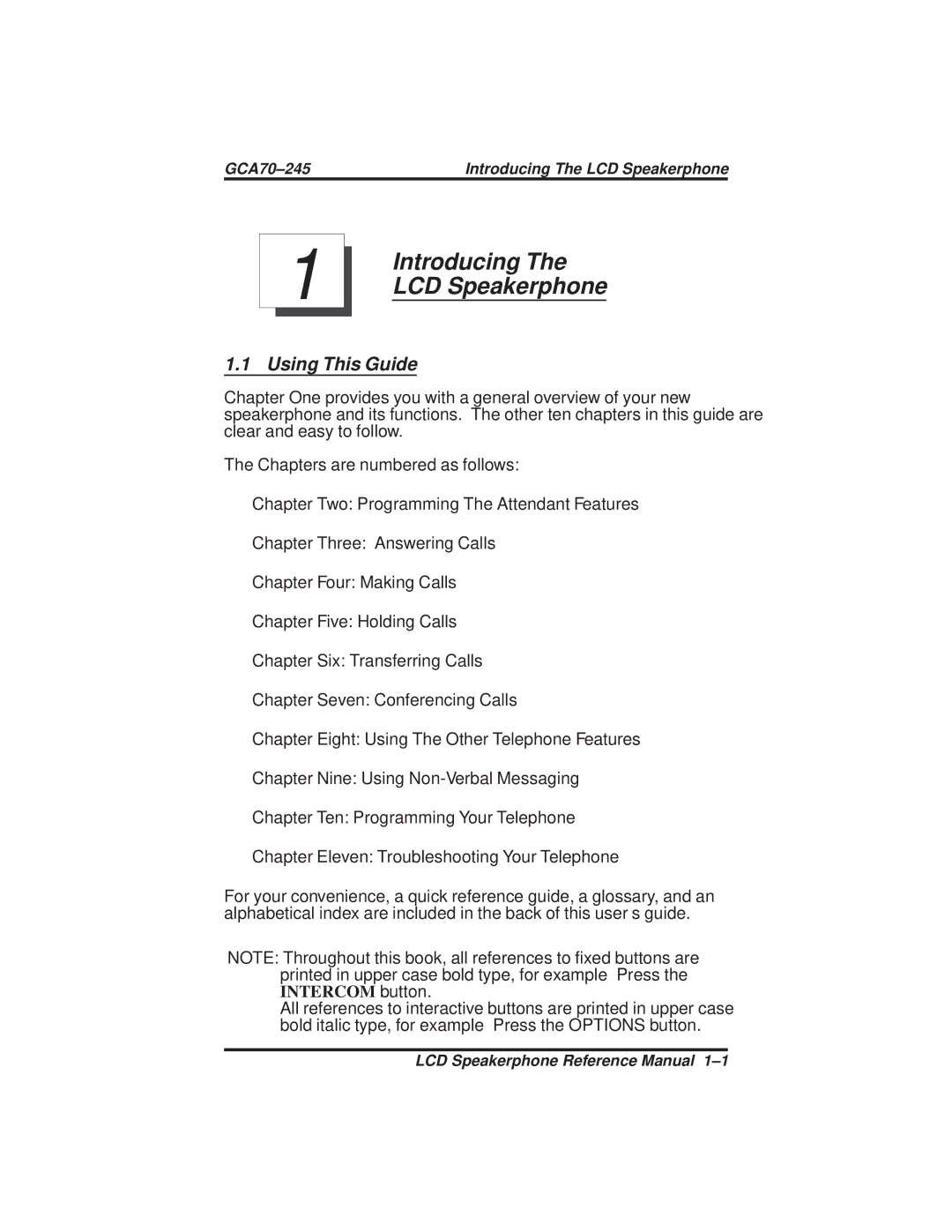 Vertical Communications DSU and DSU II manual LCD Speakerphone, Using This Guide 