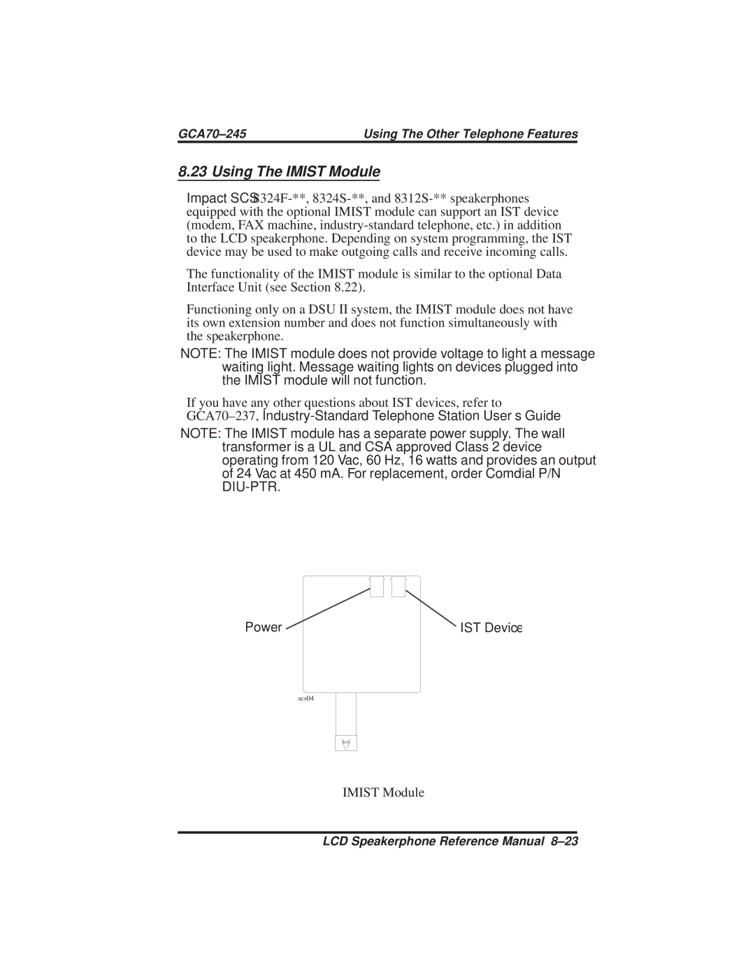 Vertical Communications DSU and DSU II manual Using The Imist Module 