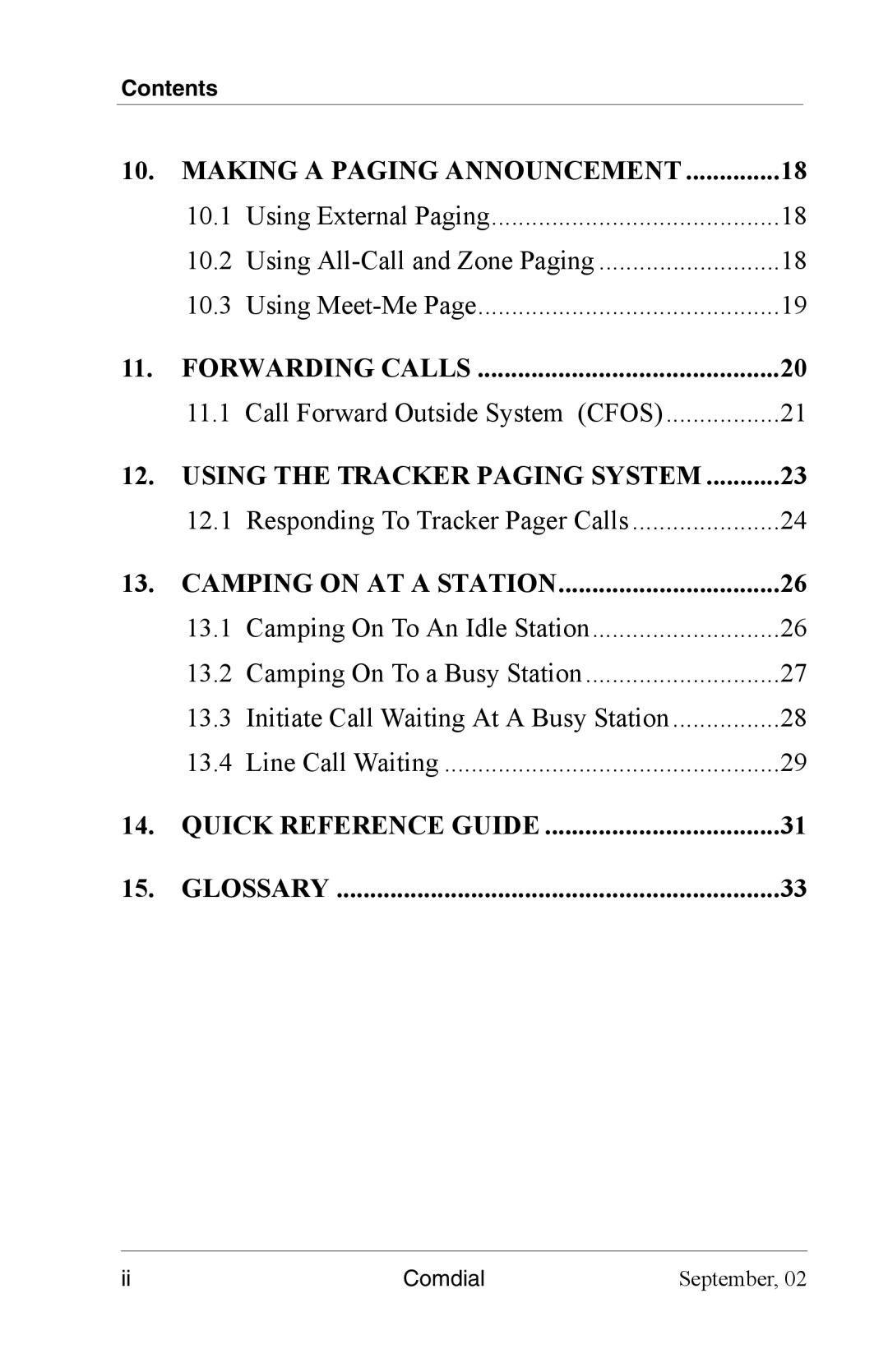 Vertical Communications DSU II manual Making a Paging Announcement 