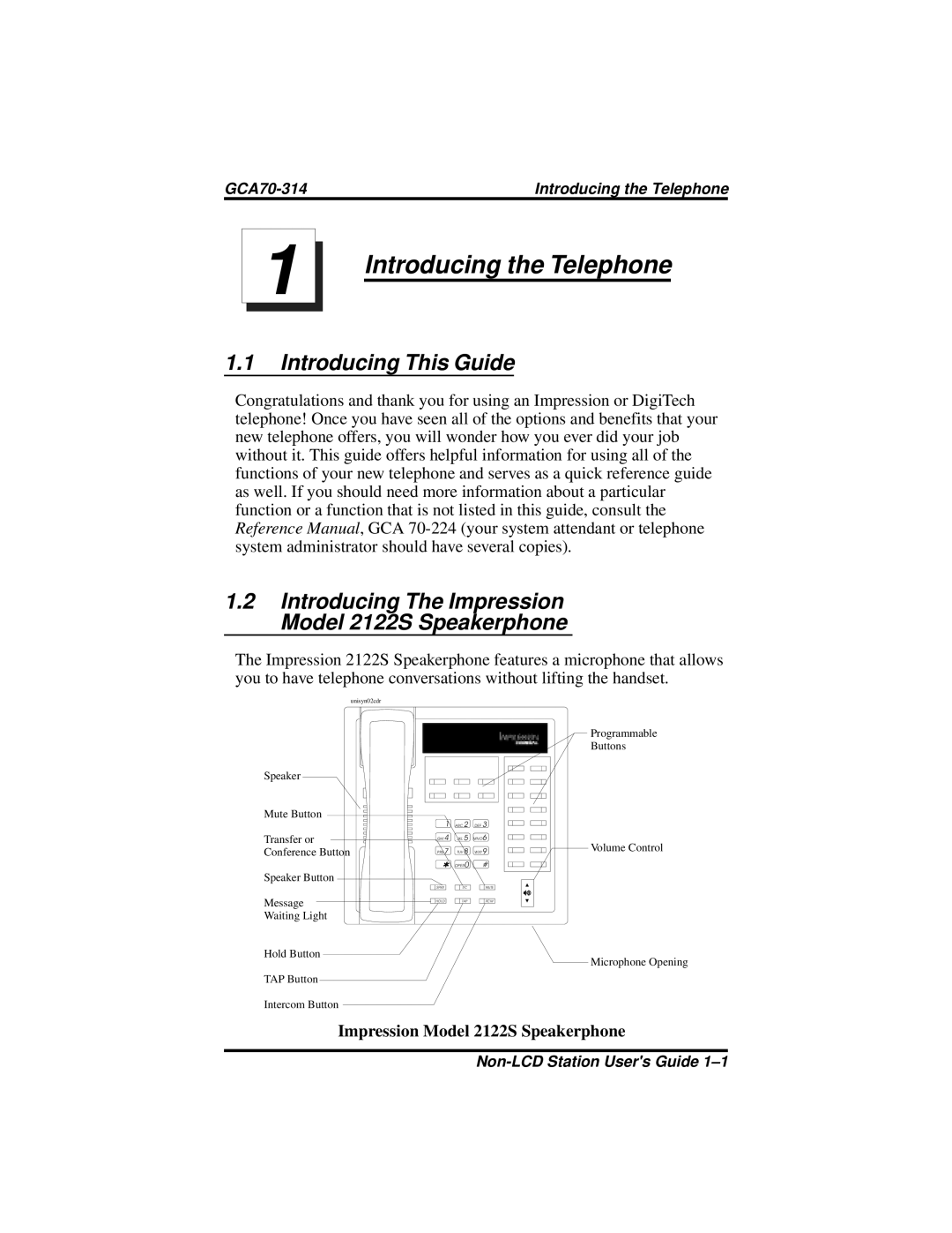 Vertical Communications FX, DXP Plus manual Introducing This Guide, Introducing The Impression Model 2122S Speakerphone 