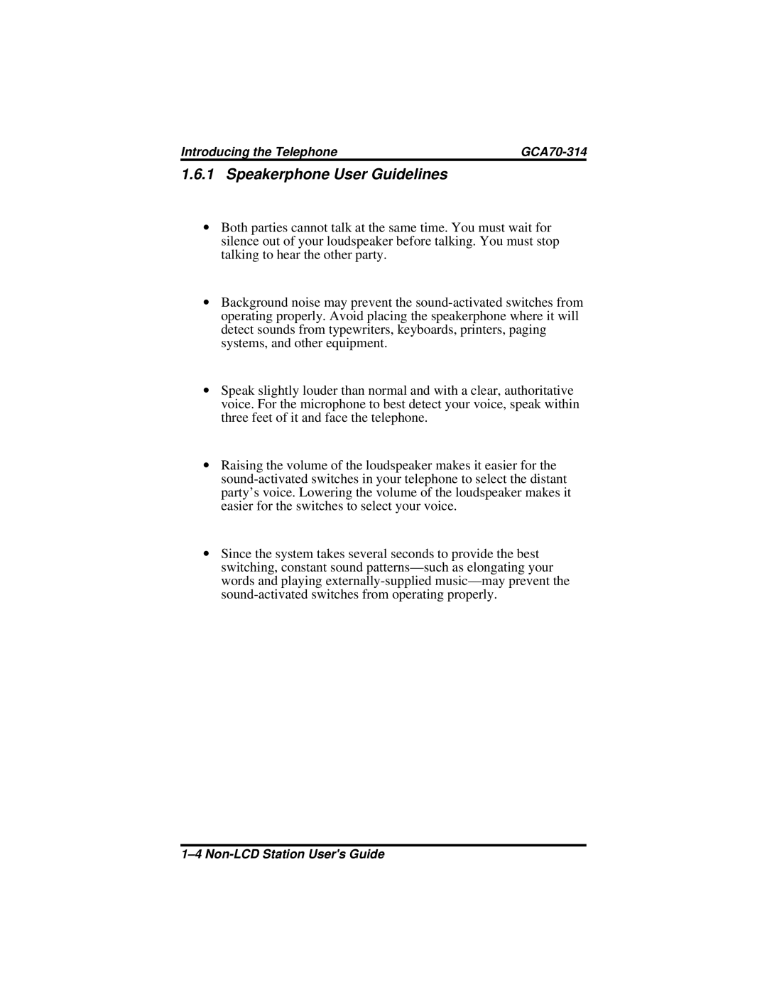 Vertical Communications DXP Plus, FX manual Speakerphone User Guidelines 