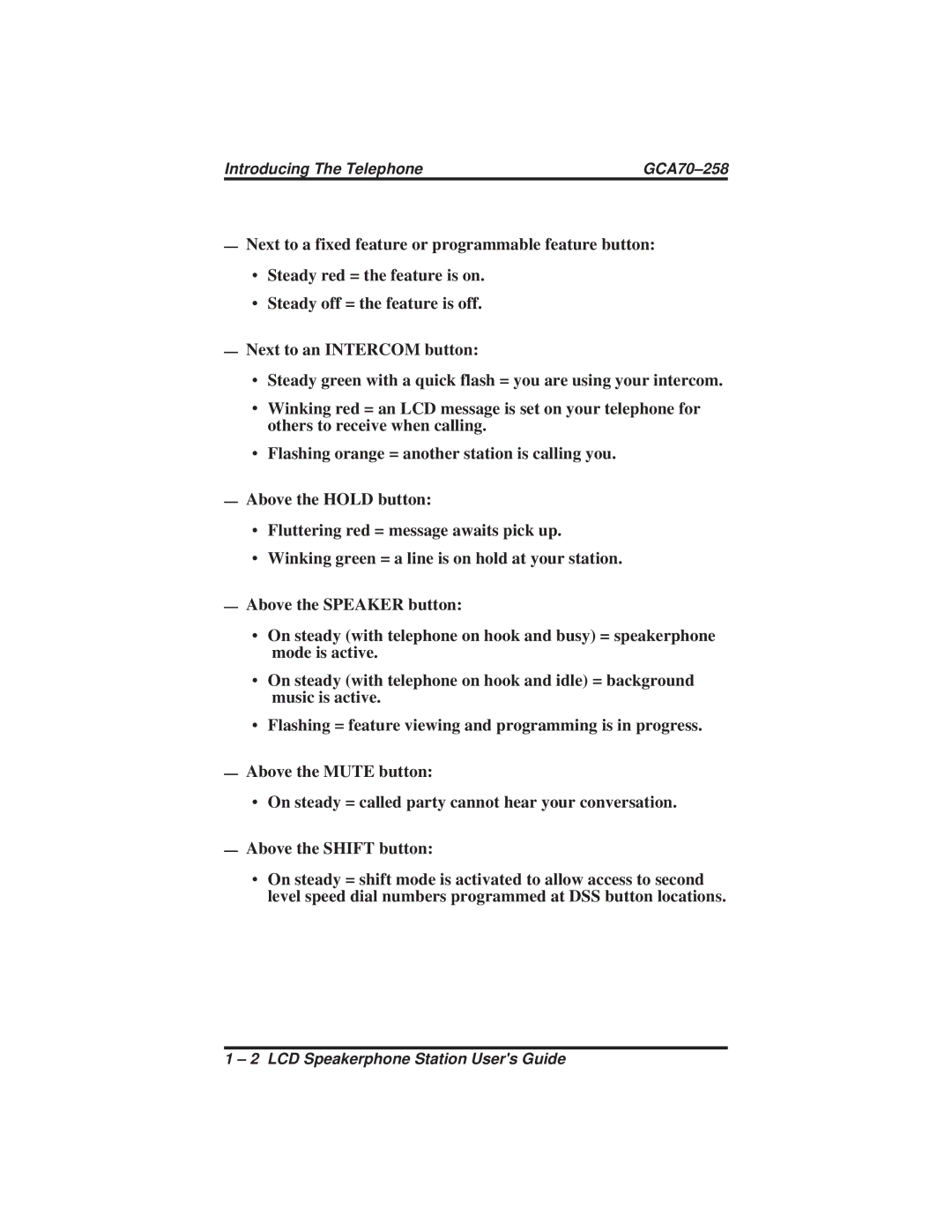 Vertical Communications DXP Plus Series, DXP Series, FX Series manual Introducing The Telephone GCA70-258 