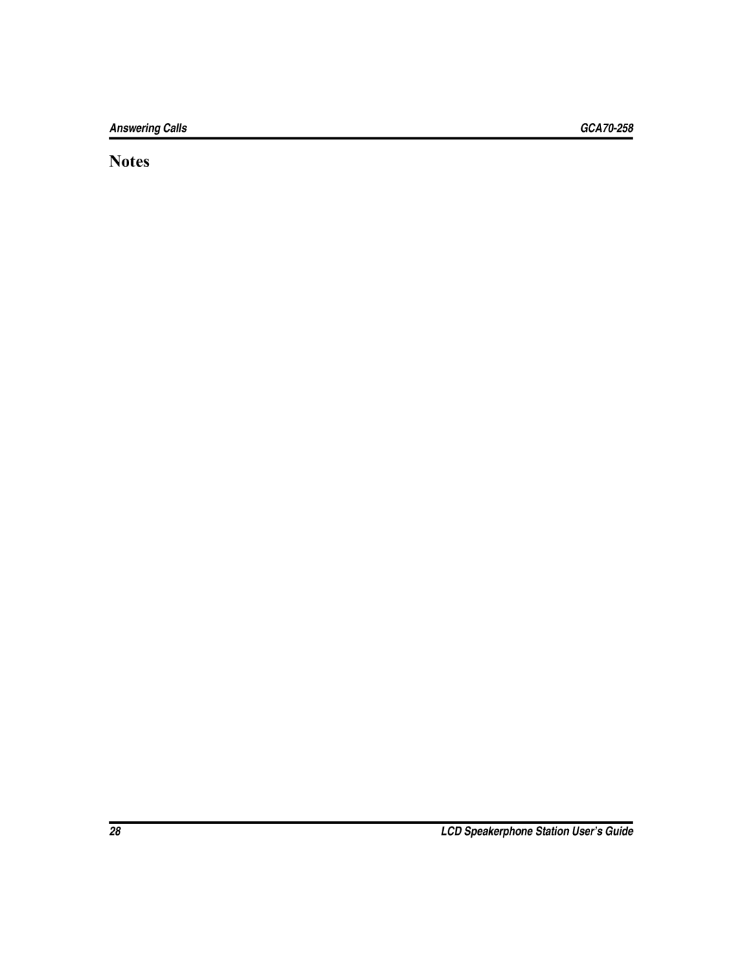 Vertical Communications FXS, and FXT manual GCA70-258 