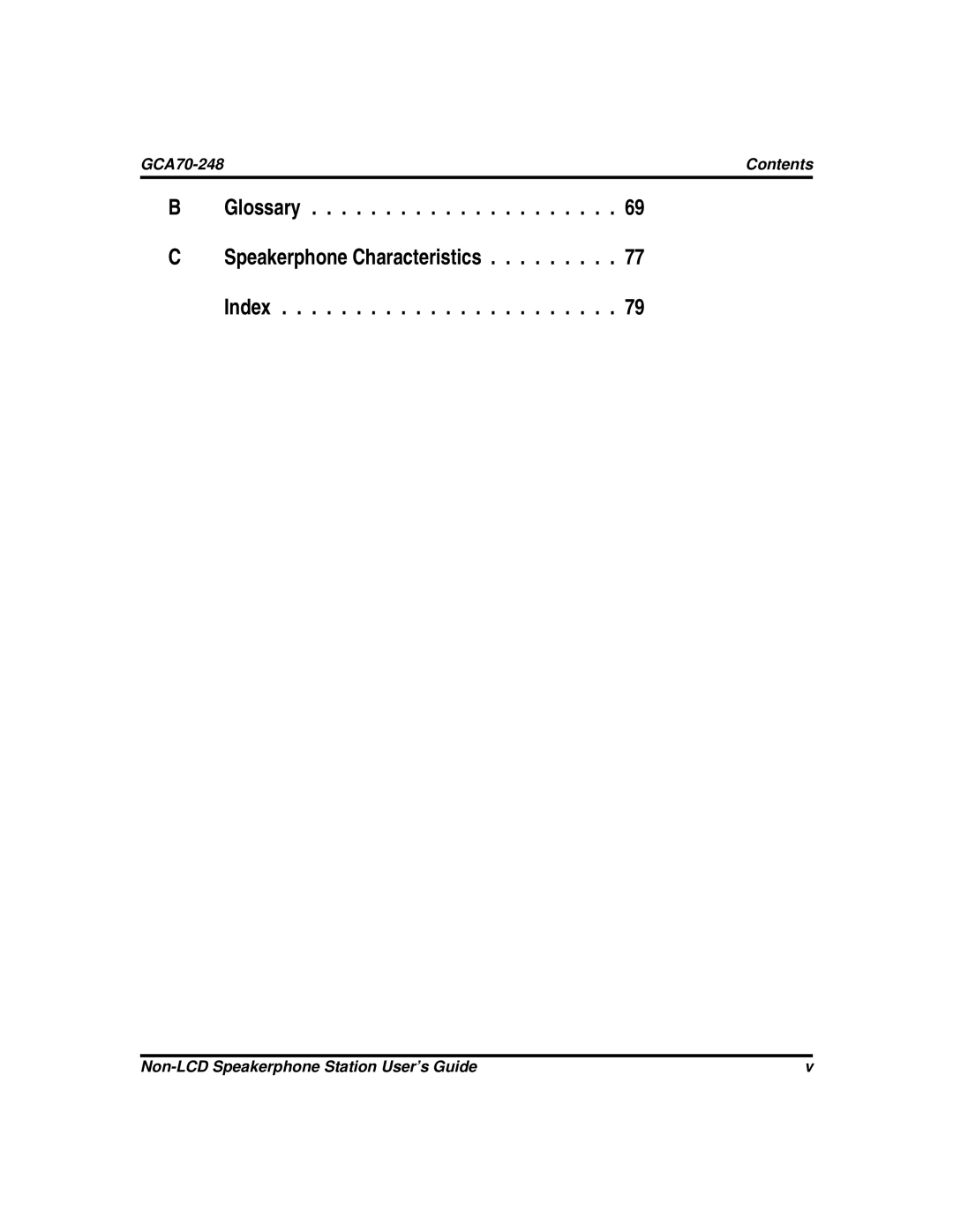 Vertical Communications GCA70-248 manual Glossary 