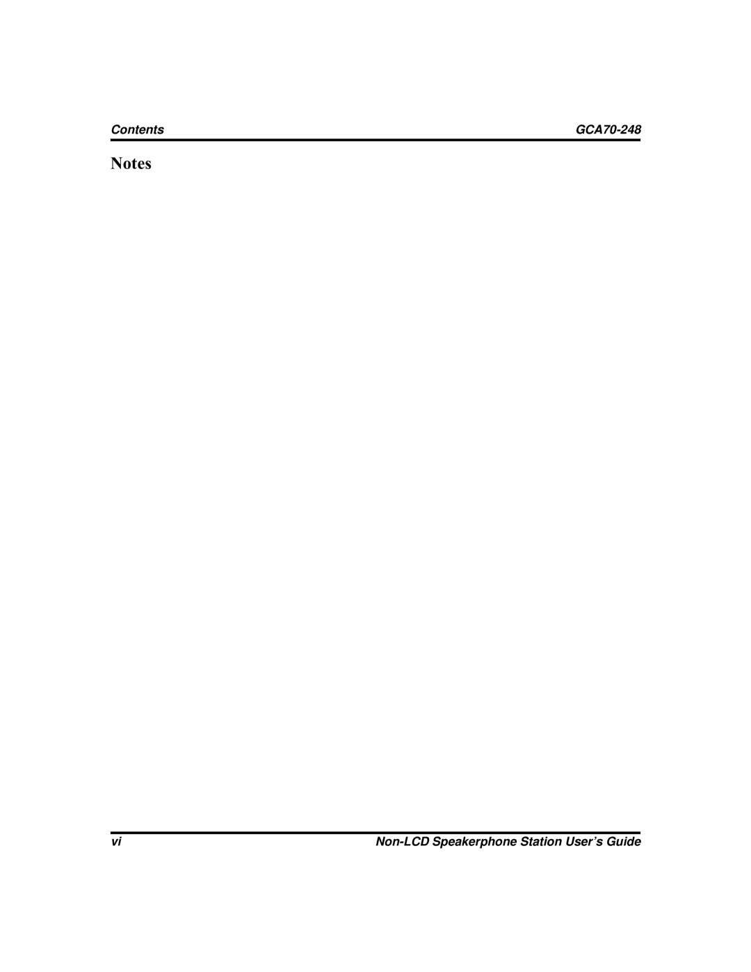 Vertical Communications manual Contents GCA70-248 Non-LCD Speakerphone Station User’s Guide 